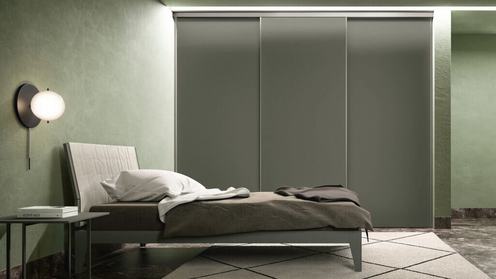 Letto con testiera Fold di Zalf