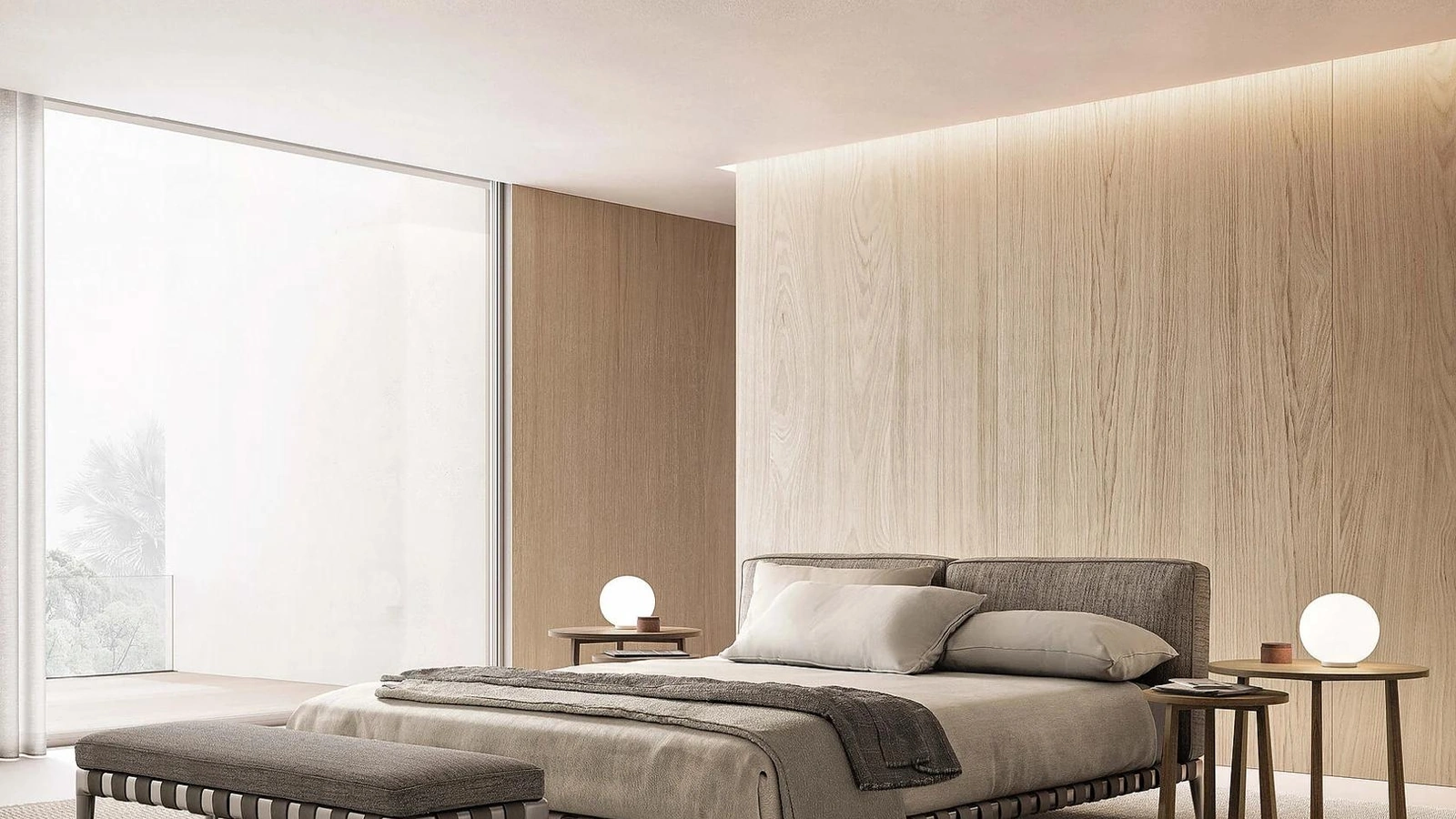 Letto in tessuto Gregory di Flexform