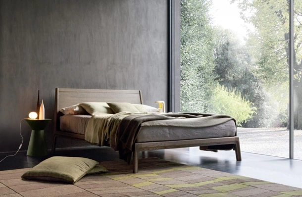 Letto con testiera in legno Impronta di Giellesse