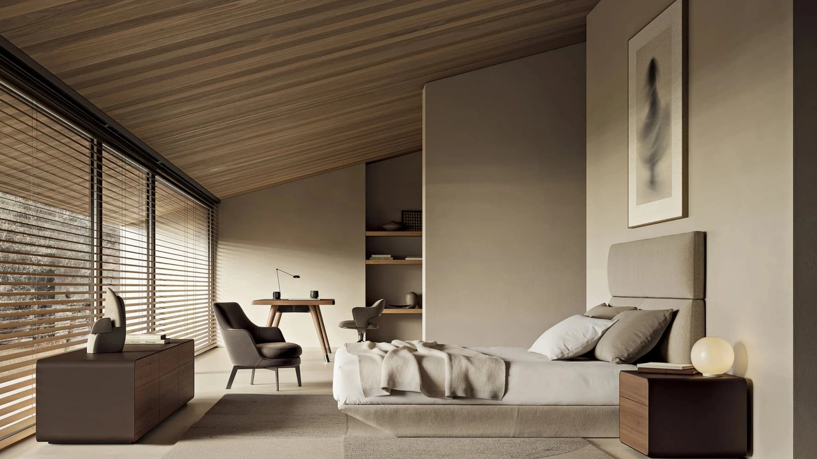 Letto matrimoniale Loungescape di Flexform