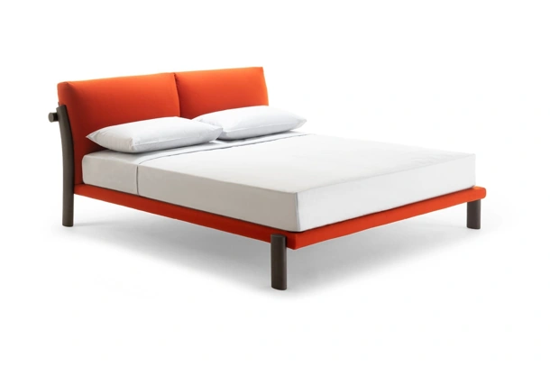 Letto in tessuto imbottito Nagori di Zanotta