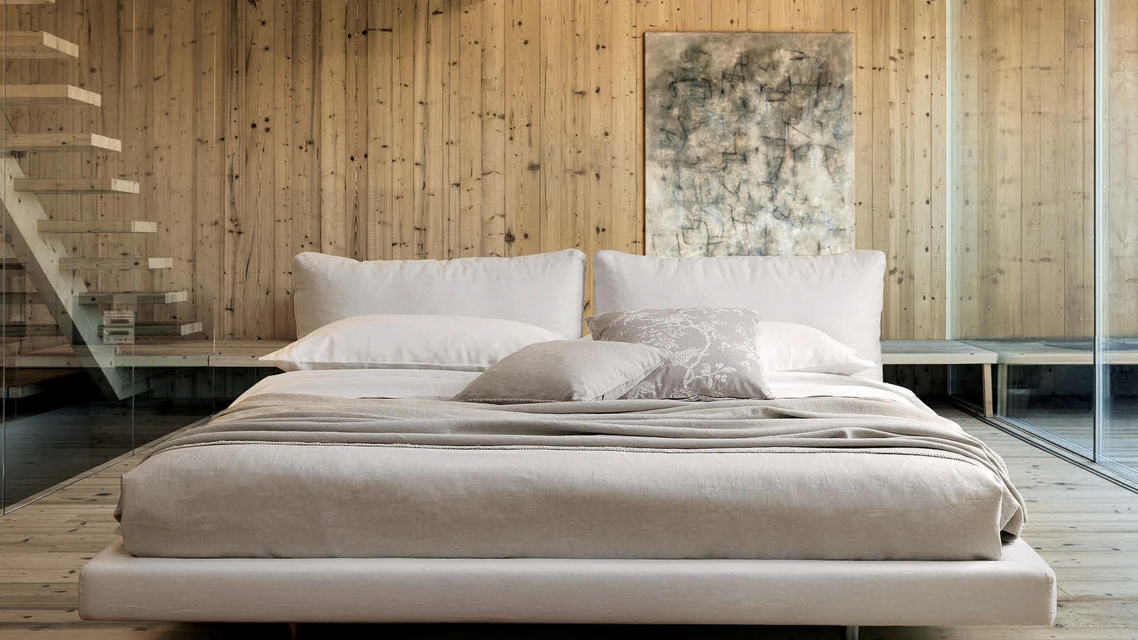 Letto in tessuto imbottito Ozium di Desirèe