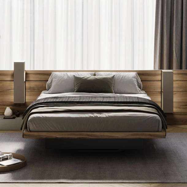 Letto in legno con box contenitore Sestante di Fimar