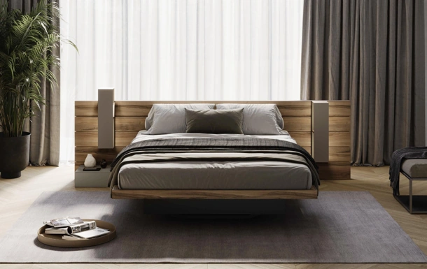 Letto in legno con box contenitore Sestante di Fimar