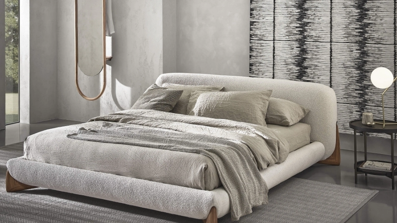 Letto imbottito Softbay Bed di Porada
