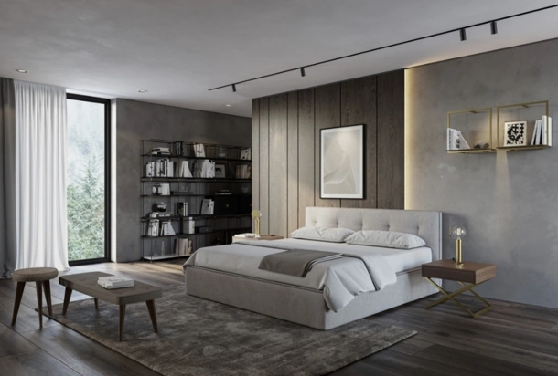 Letto Tangram con box contenitore di Vibieffe