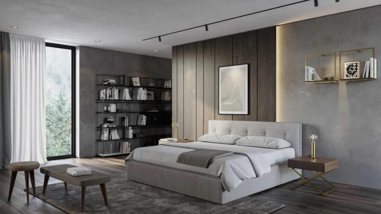 Letto Tangram con box contenitore di Vibieffe