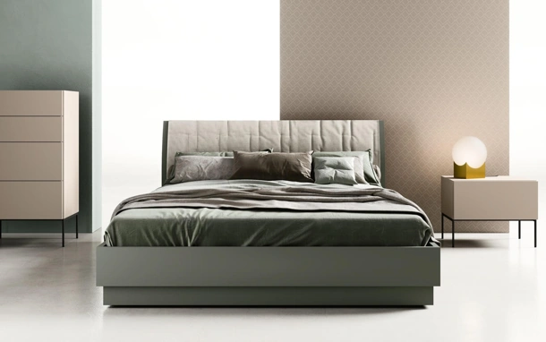 Letto Bent con testiera di Zalf