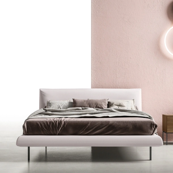 Letto in tessuto imbottito Blunt di Zalf