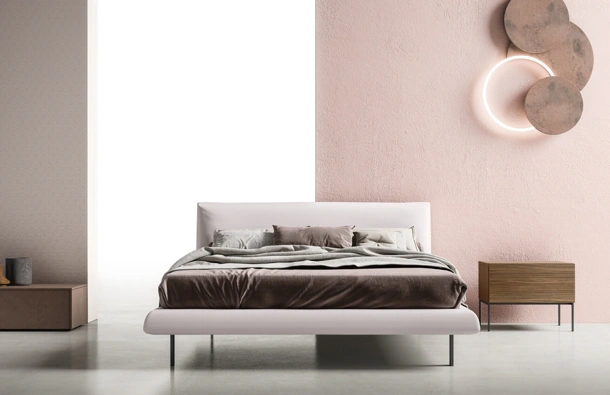 Letto in tessuto imbottito Blunt di Zalf