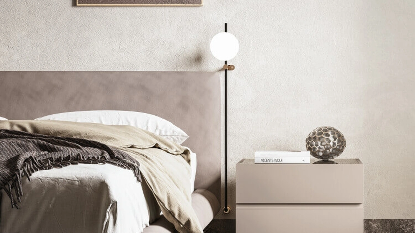 Letto in tessuto imbottito Blunt di Zalf