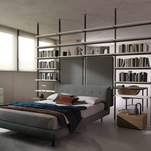 Letto in tessuto imbottito Decor di Zalf