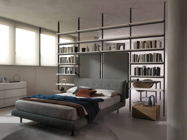 Letto in tessuto imbottito Decor di Zalf