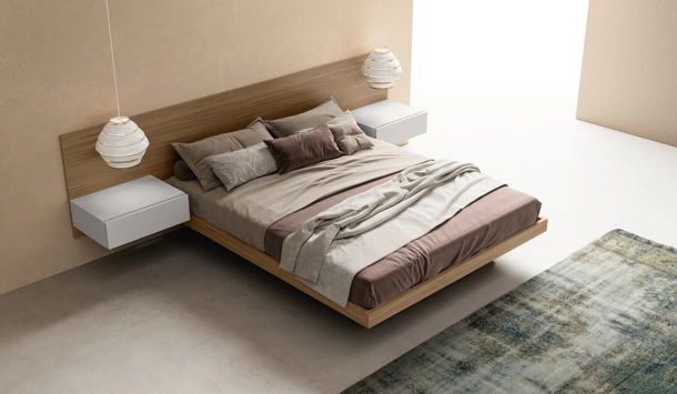 Letto con box contenitore Float di Zalf