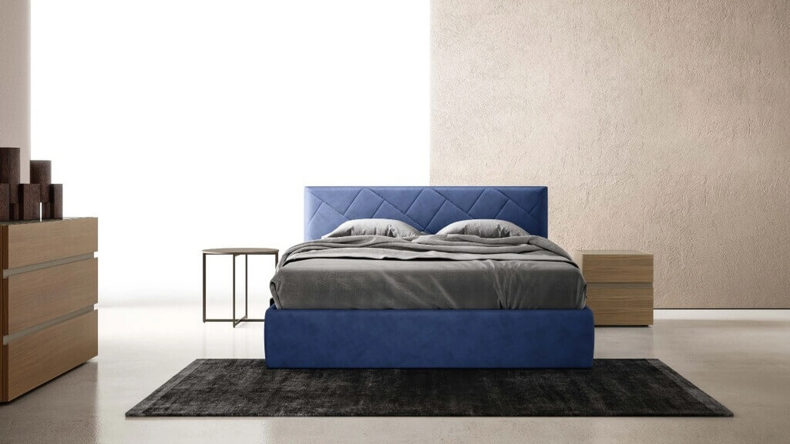 Letto Icon Small con testiera trapuntata di Zalf