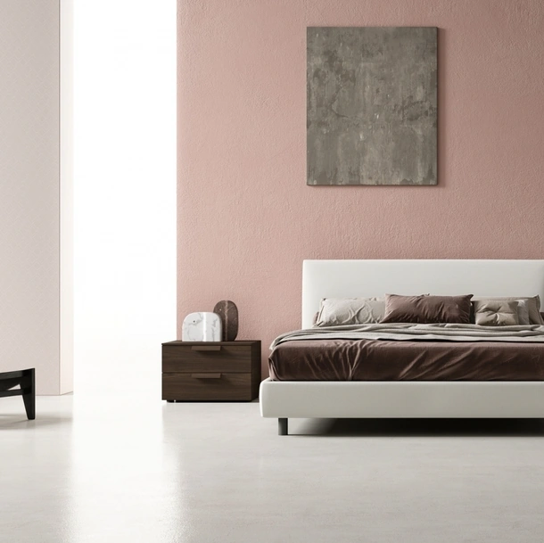 Letto in tessuto con estiera Luk Small di Zalf