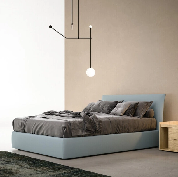 Letto in tessuto imbottito Slim di Zalf