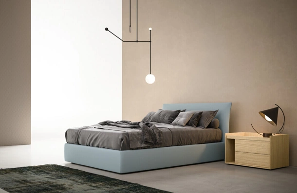 Letto in tessuto imbottito Slim di Zalf