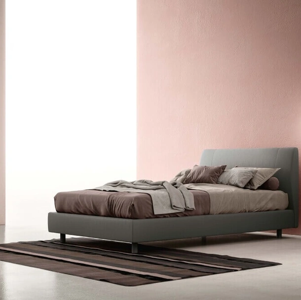 Letto in tessuto con testiera Spoon di Zalf