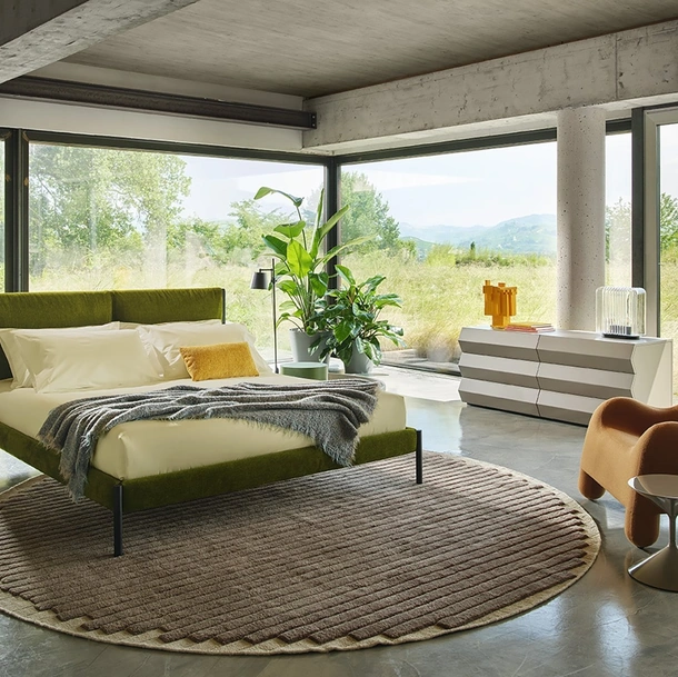 Letto in tessuto Ricordi di Zanotta