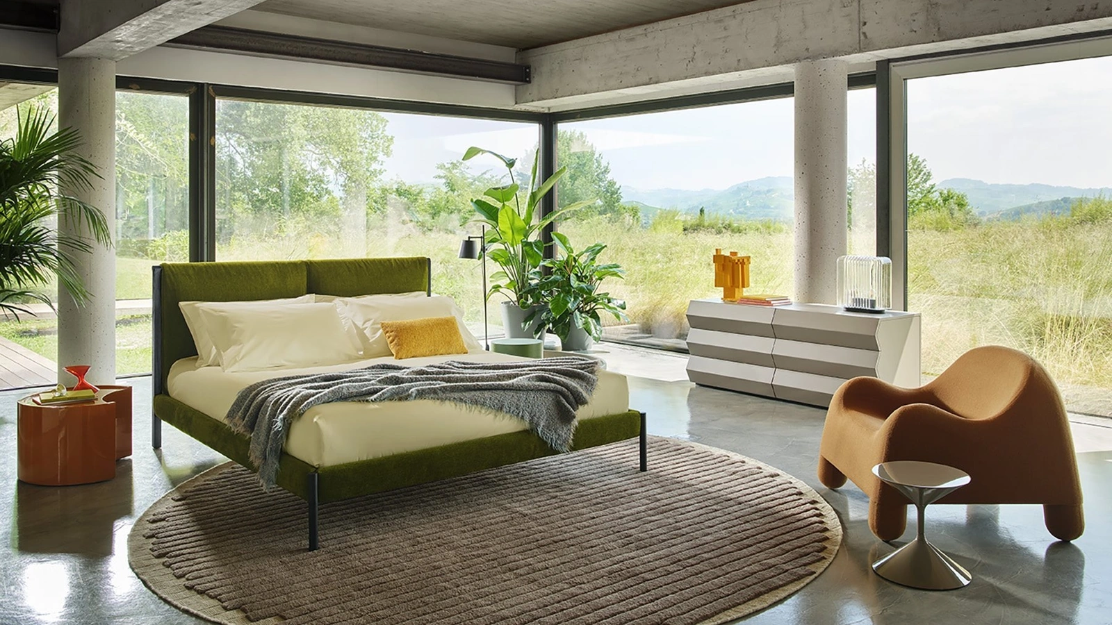 Letto in tessuto Ricordi di Zanotta