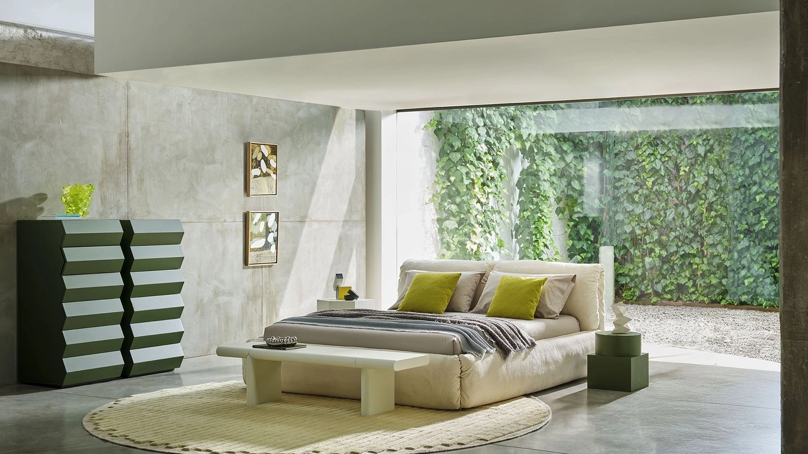 Letto con box contenitore Za:Za Bed di Zanotta