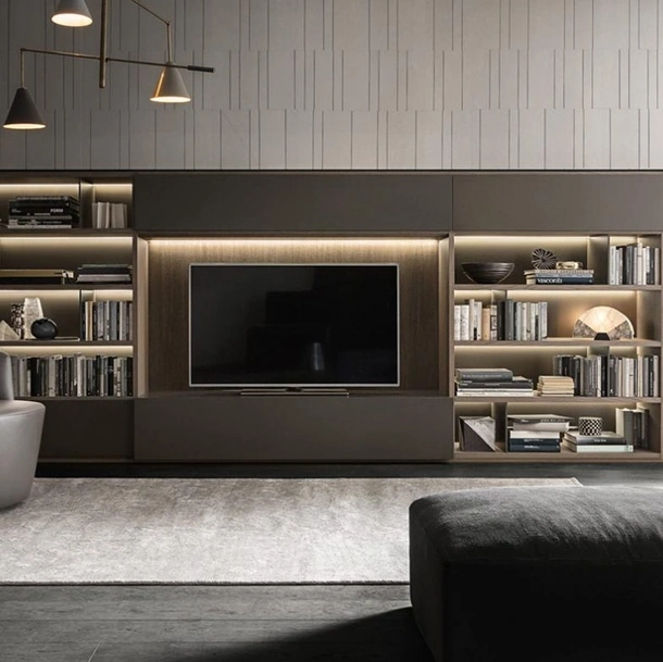Libreria Flexus composizione 10 in laccato opaco di Giellesse