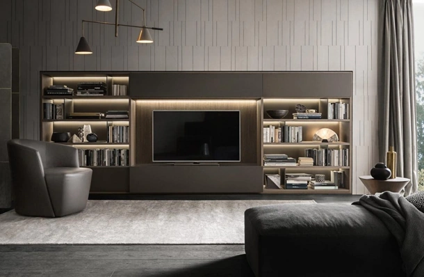 Libreria Flexus composizione 10 in laccato opaco di Giellesse