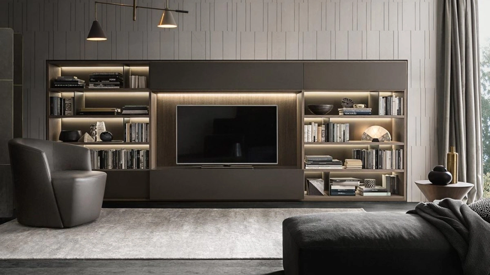 Libreria Flexus composizione 10 in laccato opaco di Giellesse