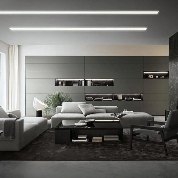 Libreria Flexus composizione 05 in laccato opaco di Giellesse