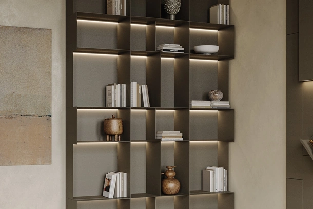 Libreria modulare in metallo Polis di Ronda Design