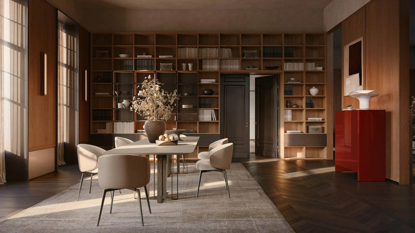 Libreria in legno Selecta di Lema