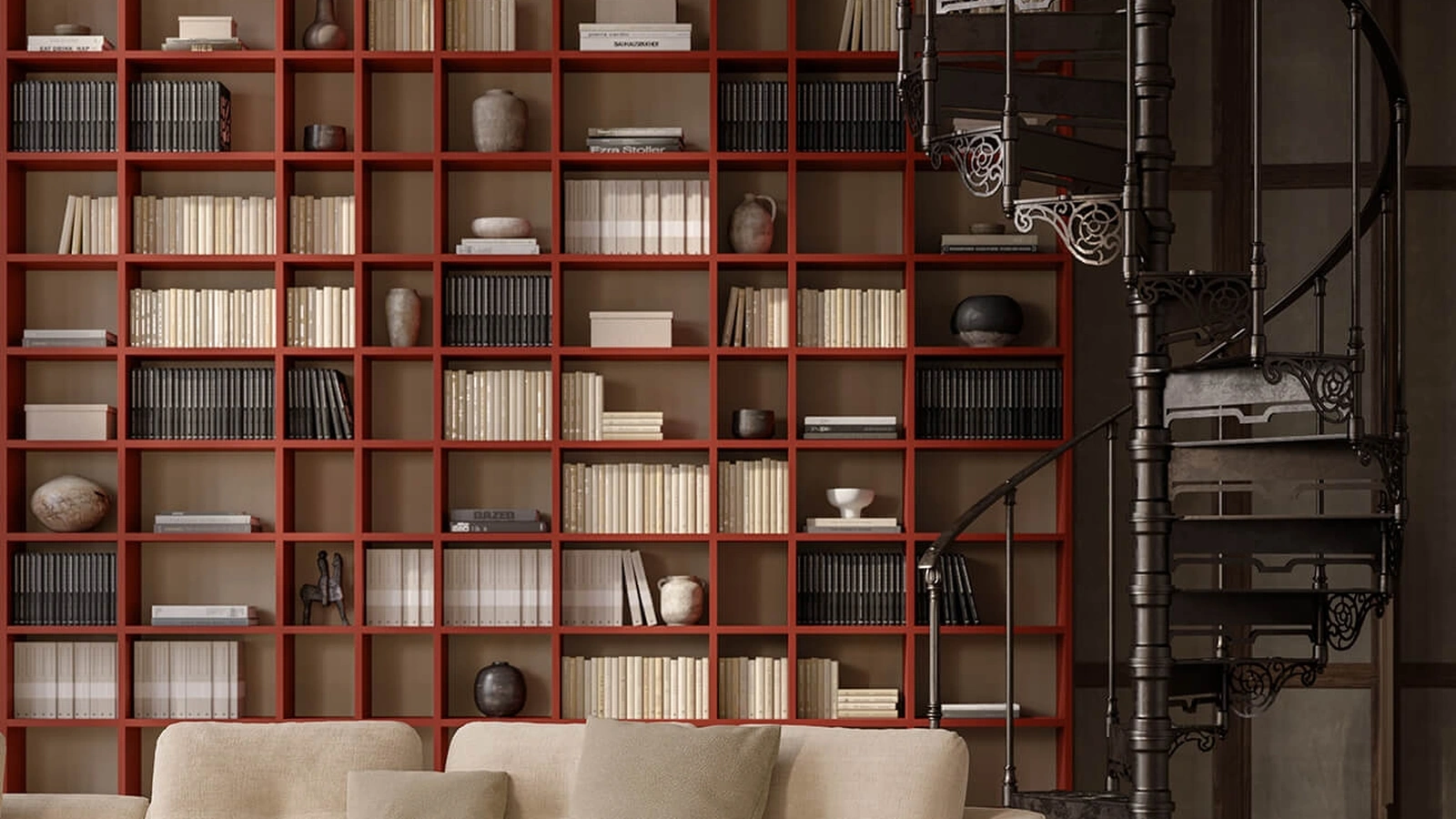 Libreria in laccato Selecta di Lema