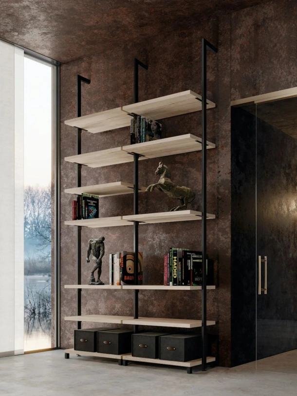 Libreria a muro Simply di Doal