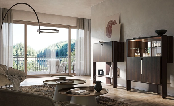 Madia di design in legno Cremona di Cattelan Italia