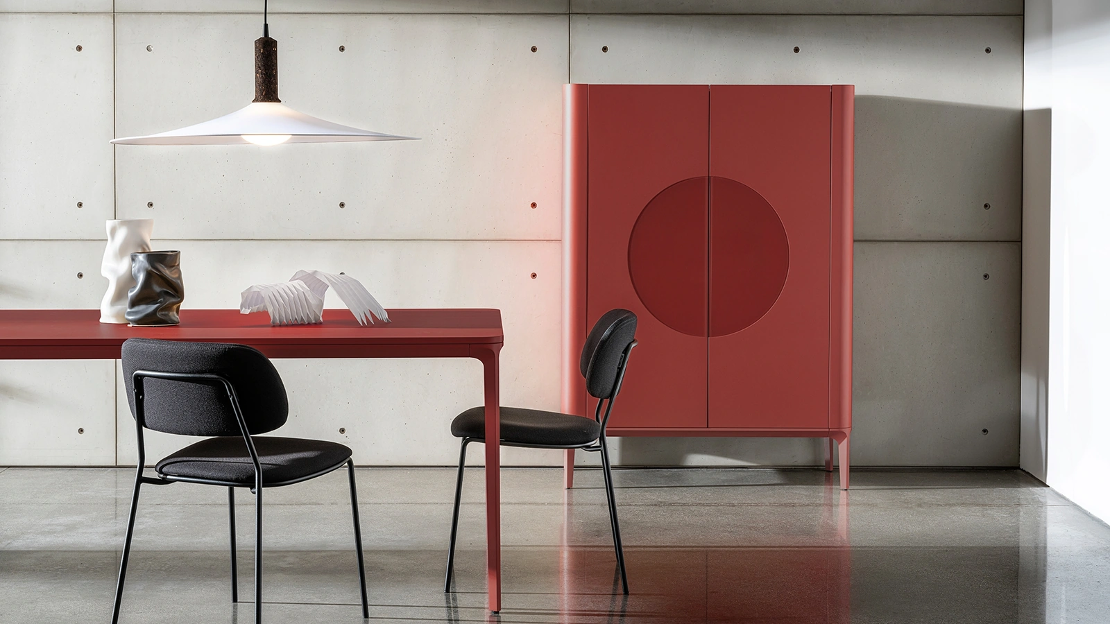 Madia Slim Moon in MDF laccato di Sovet