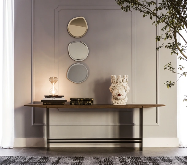 Consolle Trevi in legno e acciaio di Cattelan Italia