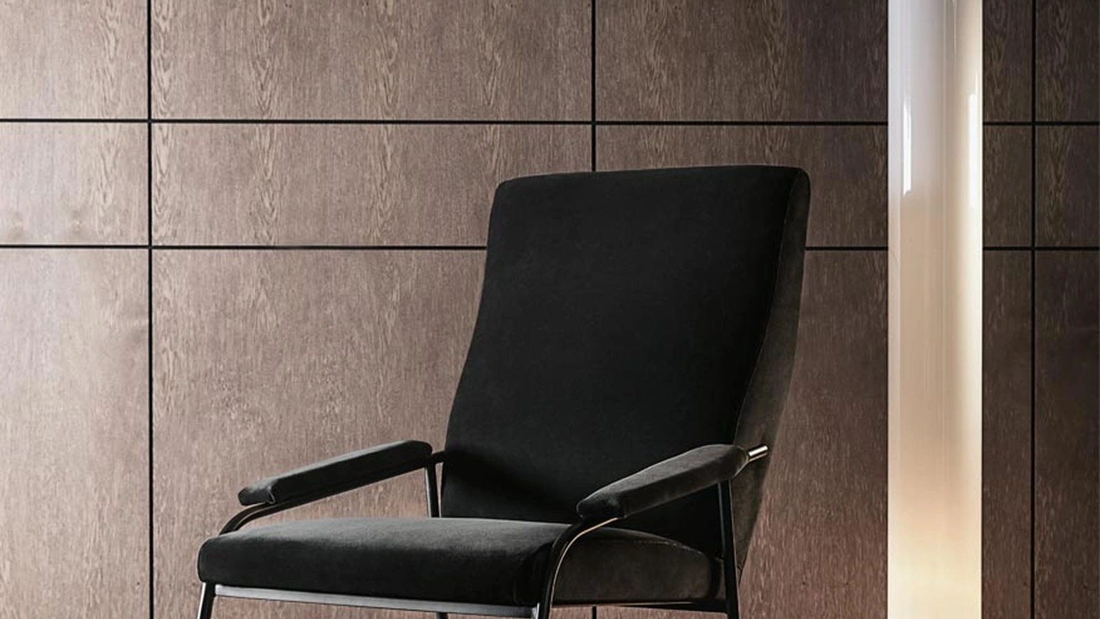 Poltroncina in tessuto con struttura in metallo Manhattan di Giellesse