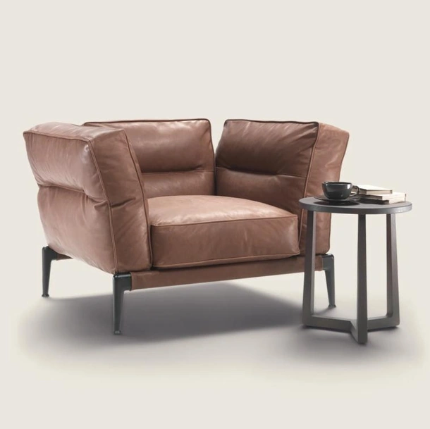 Poltrona in pelle Adda di Flexform