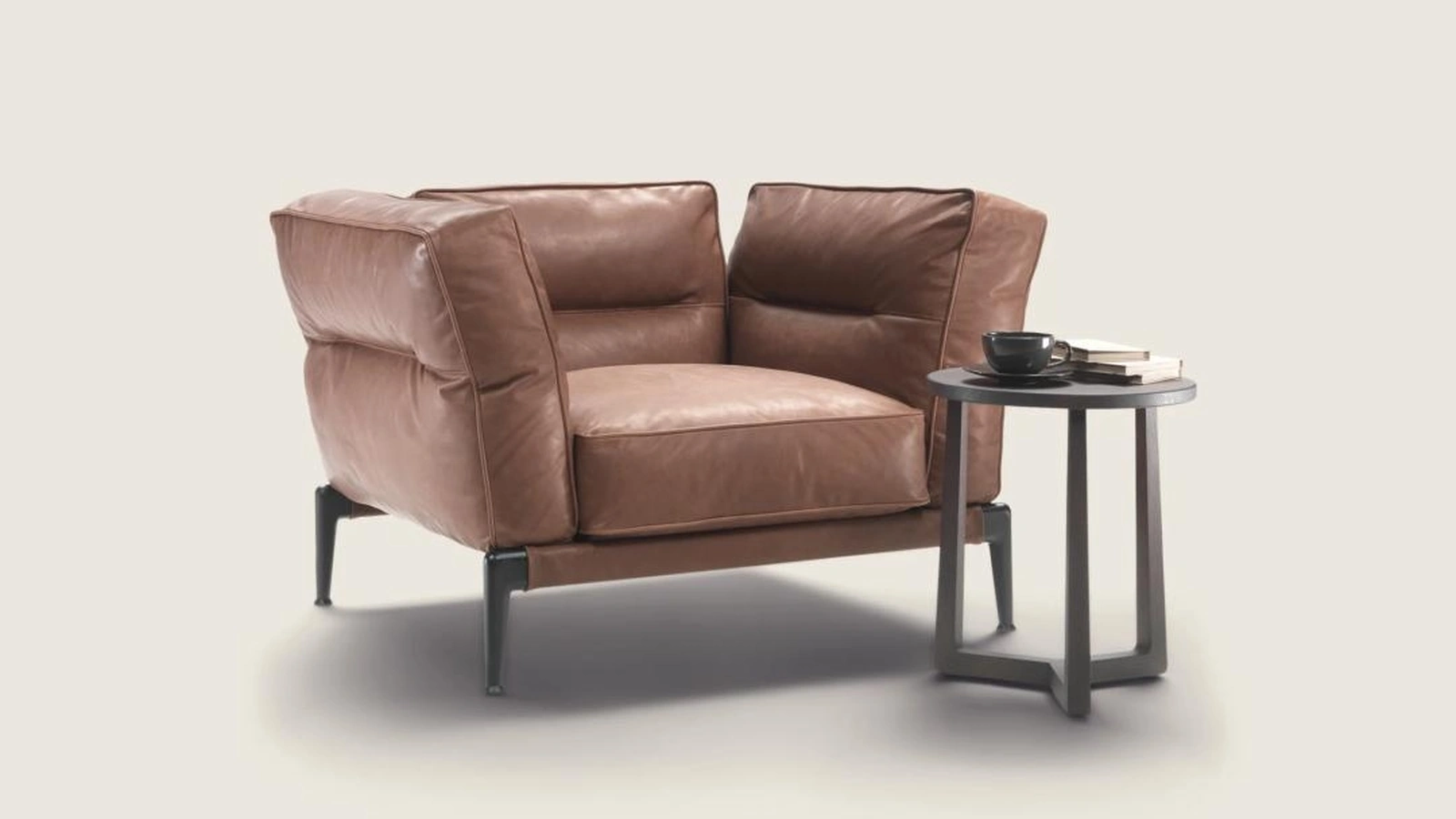 Poltrona in pelle Adda di Flexform