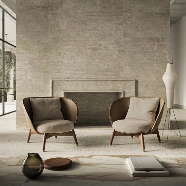 Poltroncina in pelle Eri di Flexform