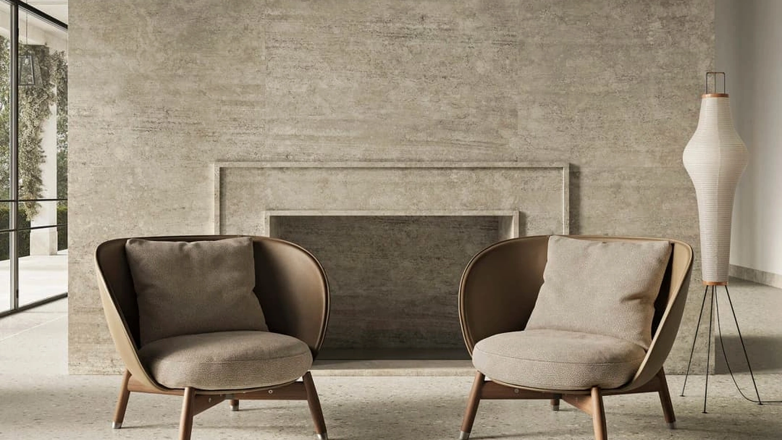 Poltroncina in pelle Eri di Flexform