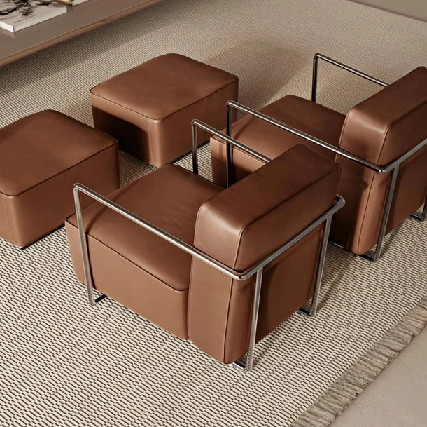 Poltrona in pelle ABC di Flexform