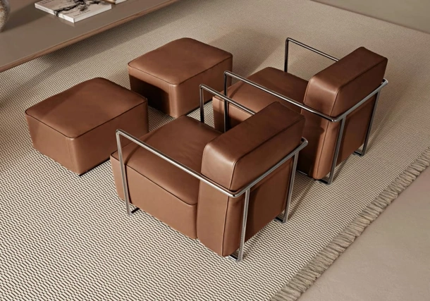 Poltrona in pelle ABC di Flexform