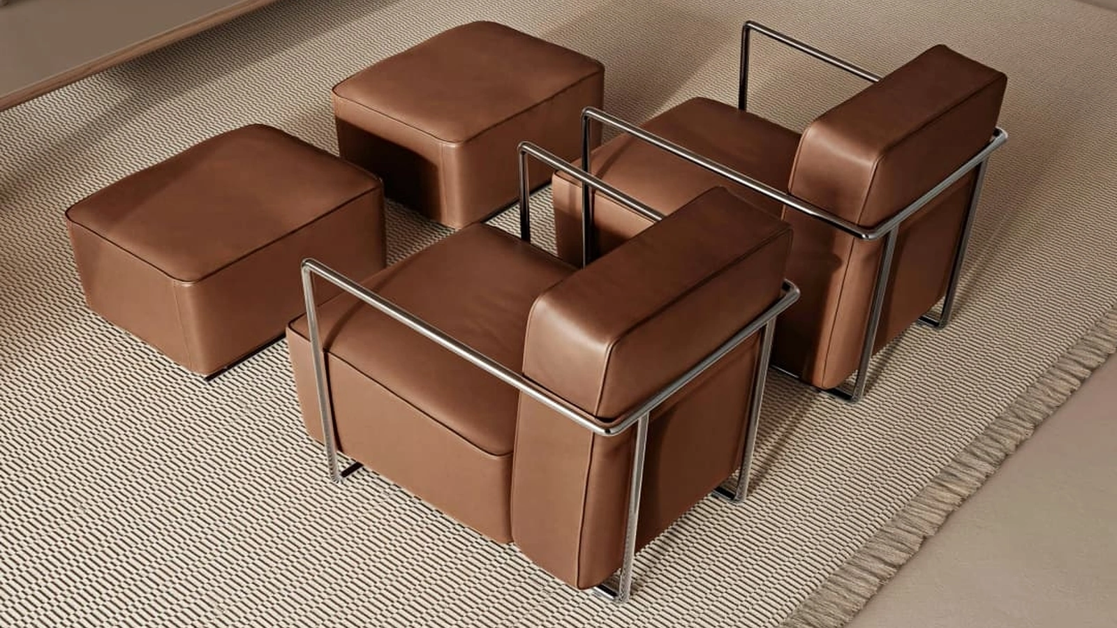 Poltrona in pelle ABC di Flexform