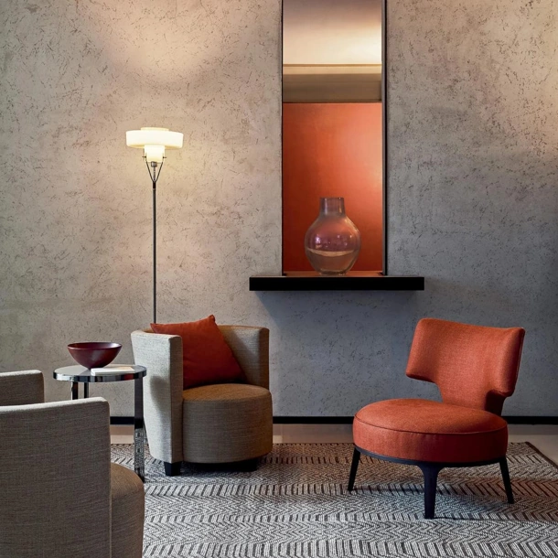 Poltroncina in tessuto imbottito Drop di Flexform