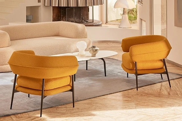 Poltroncina in tessuto imbottito Nena Lounge di Zanotta