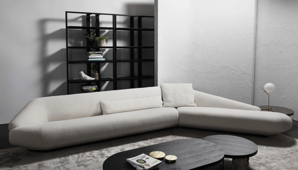 Divano angolare di design Bolid di Vibieffe
