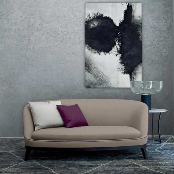 Divano classico lineare in tessuto Dragonfly di Flexform