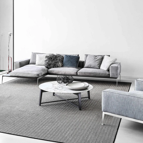 Divano in tessuto con penisola Lifesteel di Flexform